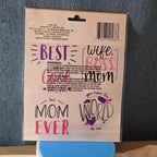 Crafters Square Mom Decorative Stickers 5pc Sheet