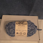 Premier Just Chenille Medley Yarn Navy Blue Lot 202 Bulky 5 Polyester