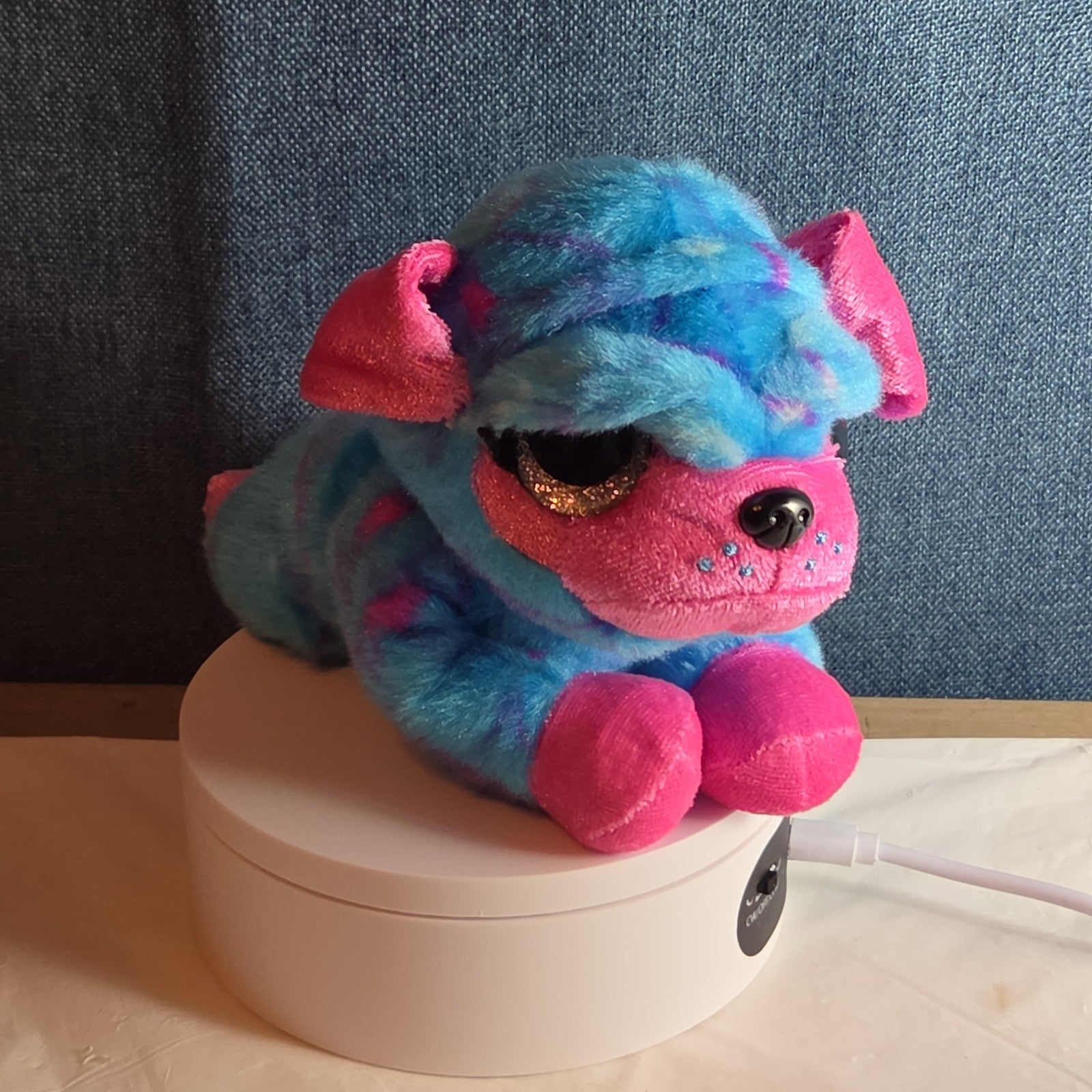 Zuru CoCo Surprise Neon Cone Poppy The Dog Blue & Pink Plush W/ Surprise Inside