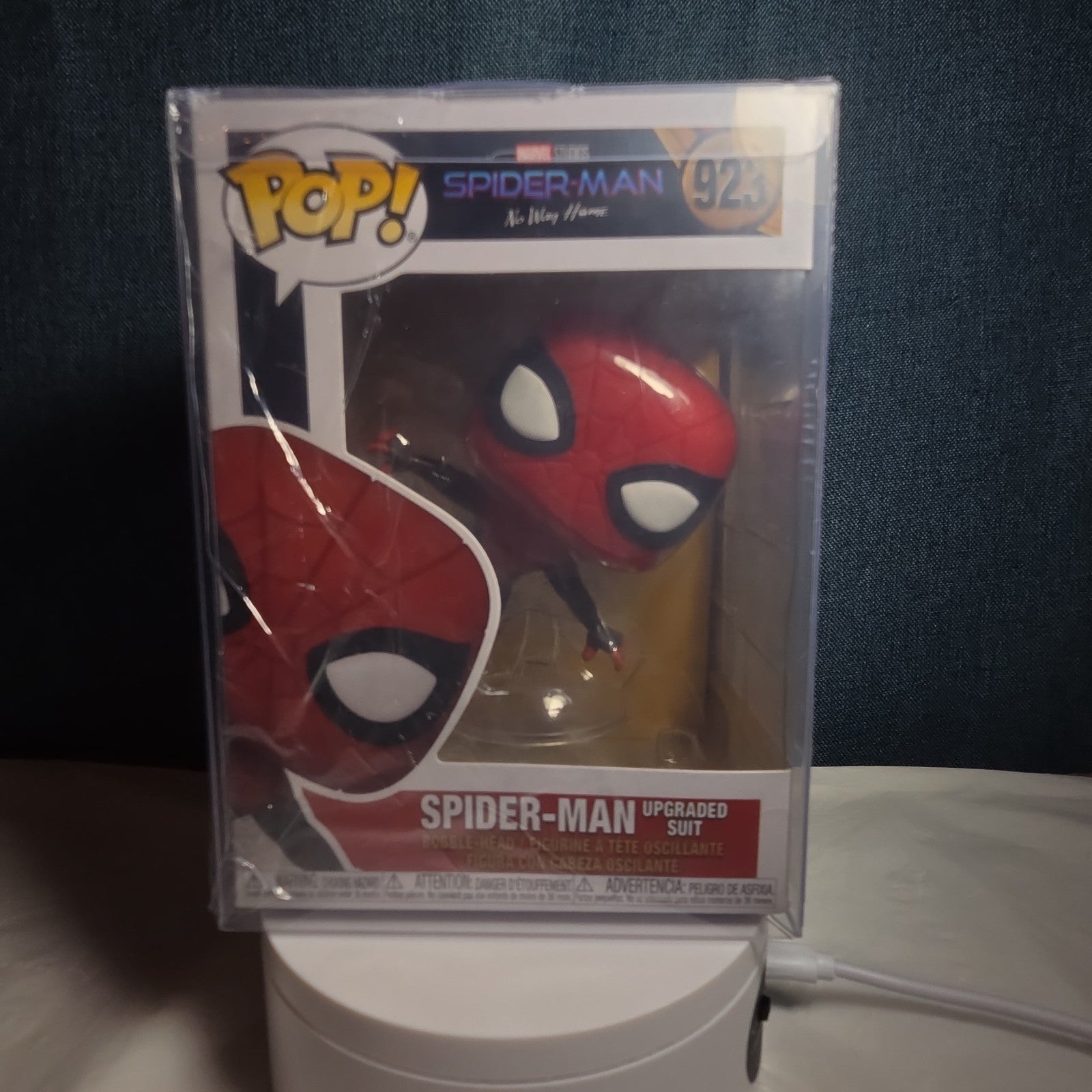 Funko Pop Marvel Spider-Man 923 Upgraded Suit No Way Home in Box with Protector