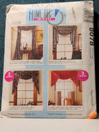 McCall's 8078 Window Valance Swag Jabot Rosette Pattern 1995 Vintage UNCUT 8078