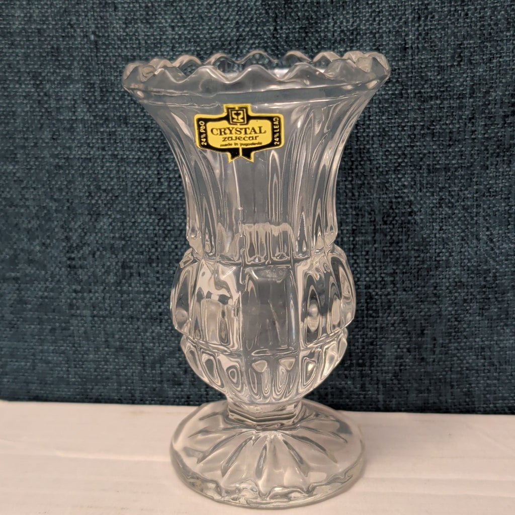 Forever Crystal 3pc Vanity Set | 24% Lead Crystal Zajecar Yugoslavia NEW IN BOX