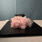 Lion Brand Fun Fur Yarn Soft Pink #101 Lot of 2 Skeins 128yds Eyelash Fluffy NEW