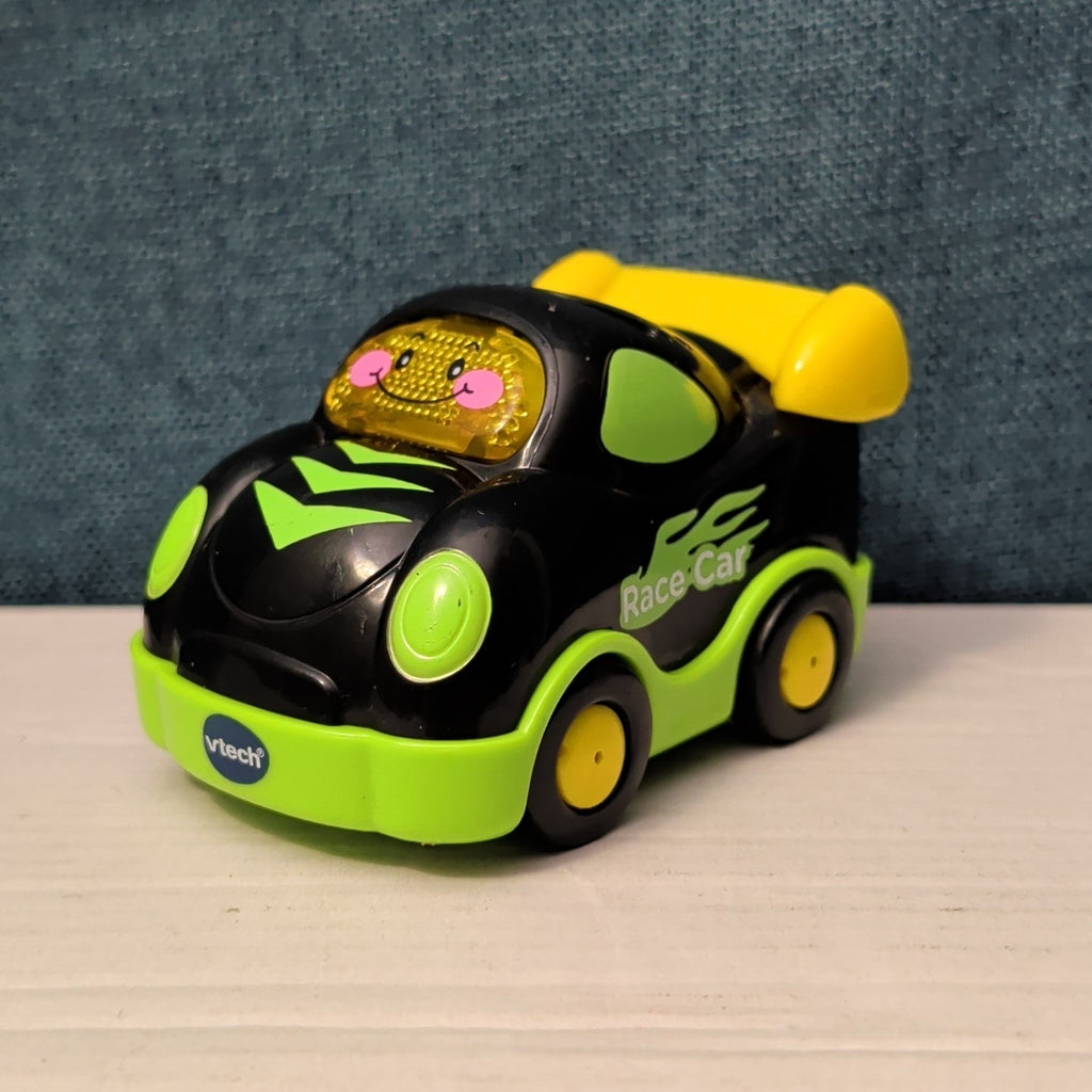 VTech Go! Go! Smart Wheels Race Car | Black & Green | Lights & Sounds SmartPoint
