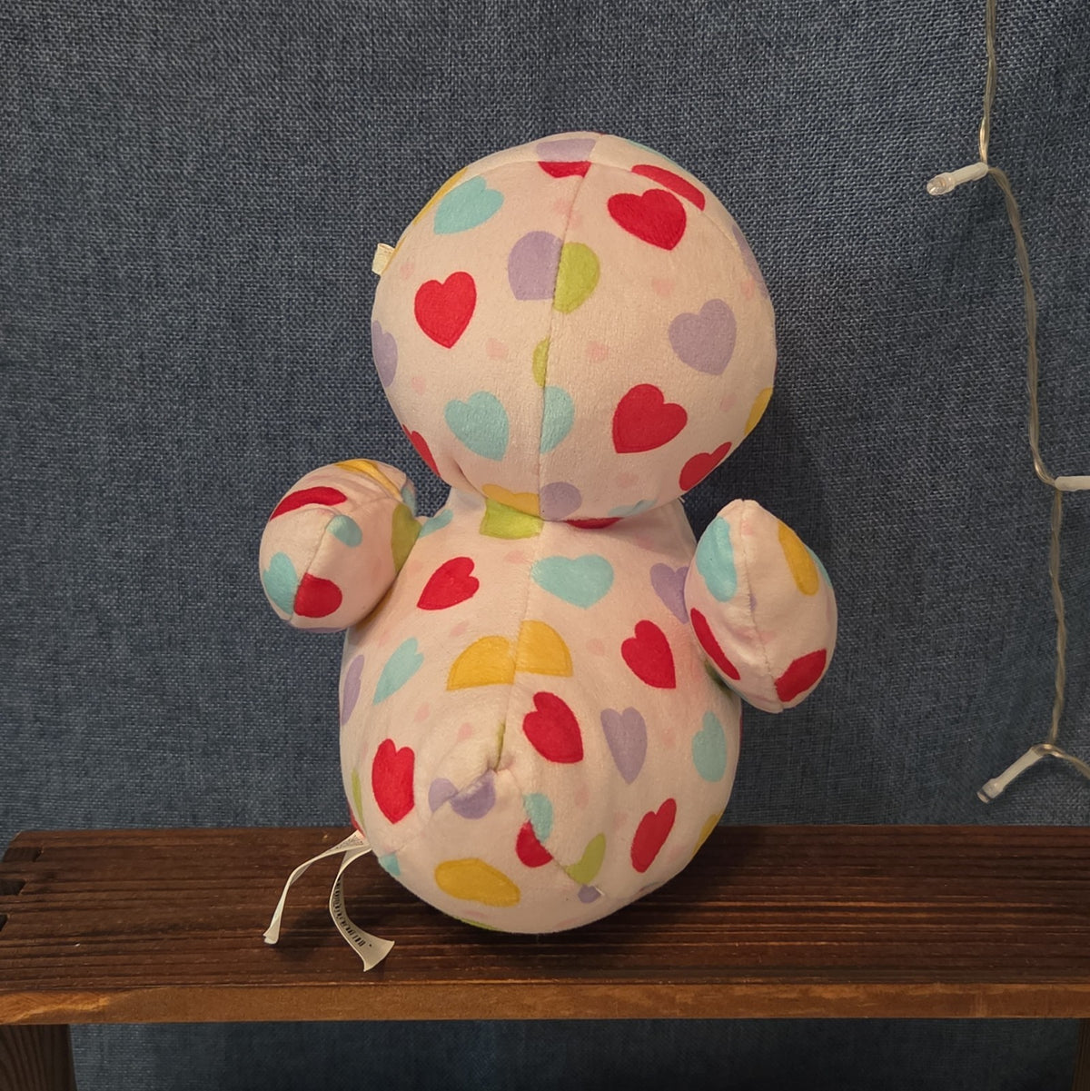 Way To Celebrate Duck Plush Heart Print Pastel Kawaii