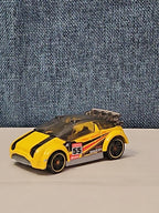 Hot Wheels Super Gnat | 2013 HW Stunt Track Aces | Yellow #55 Race Car