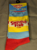 Odd Sox Swedish Fish Socks Crew Novelty Candy Licensed