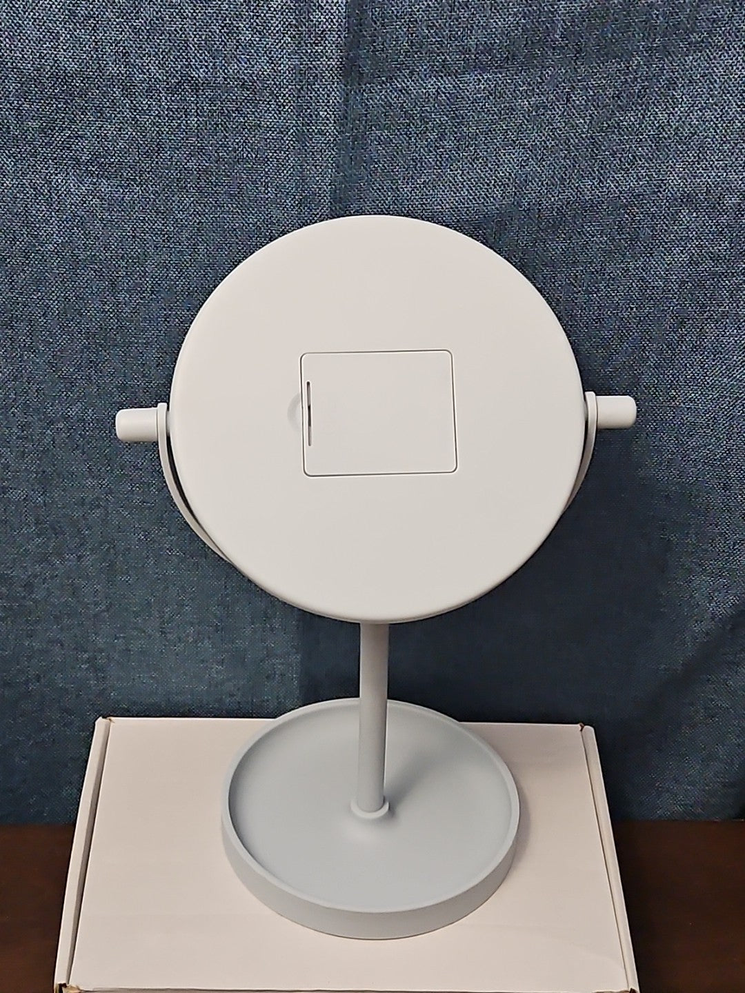 LED Tabletop Vanity Mirror 8.5" Round Makeup Mirror Jewelry Tray Base | Tested