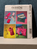 McCall's M5012 Fashion Accessories Pattern 2005 | Tote Checkbook Keyring | UNCUT