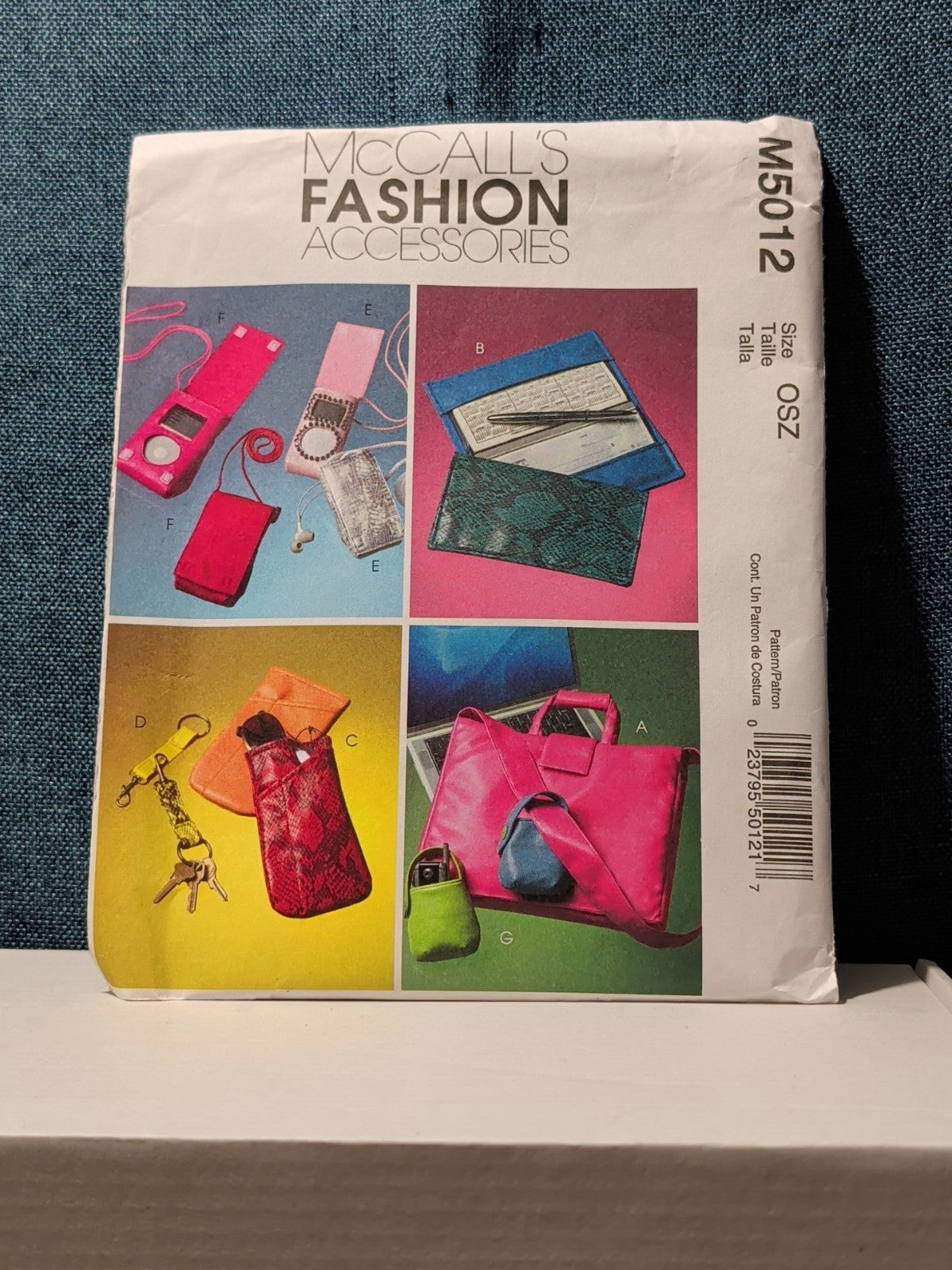 McCall's M5012 Fashion Accessories Pattern 2005 | Tote Checkbook Keyring | UNCUT