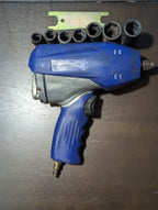 Kobalt 1/2" Air Impact Wrench + 7 Socket Set | Pneumatic Twin Hammer Tool LGA-15