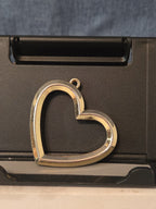 Open Heart Pendant Charm Silver Tone Vintage Y2K Vibe