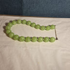 Chunky Bead Necklace Marbled Green Acrylic Retro Y2K PreOwned