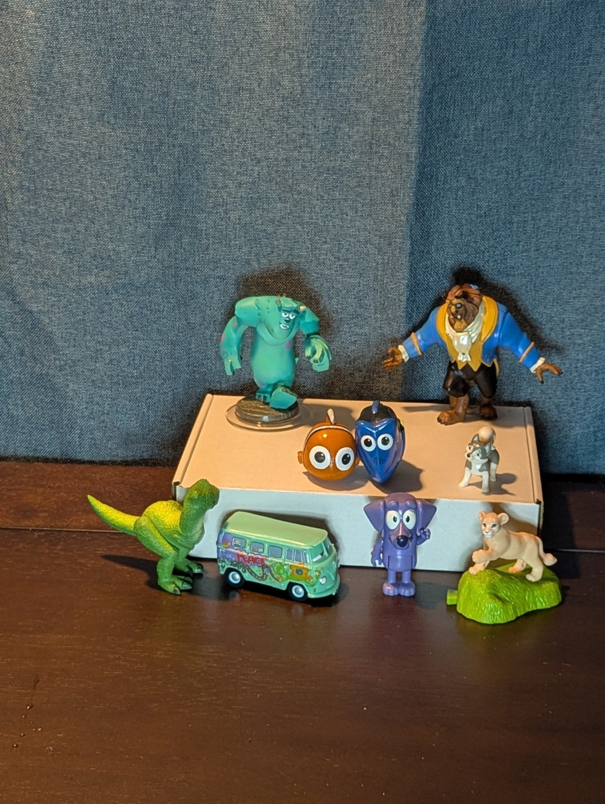 Disney Pixar Figure 9pc  Set| Toy Story Rex, Monsters Inc Sulley, Cars Fillmore,