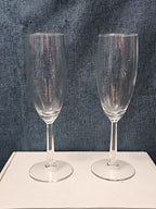 Set of 6 Classic Champagne Flutes | 6oz Trumpet Shape | Elegant Clear Glass Stem