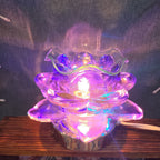Flower Touch Lamp Glass Oil Warmer Multicolor