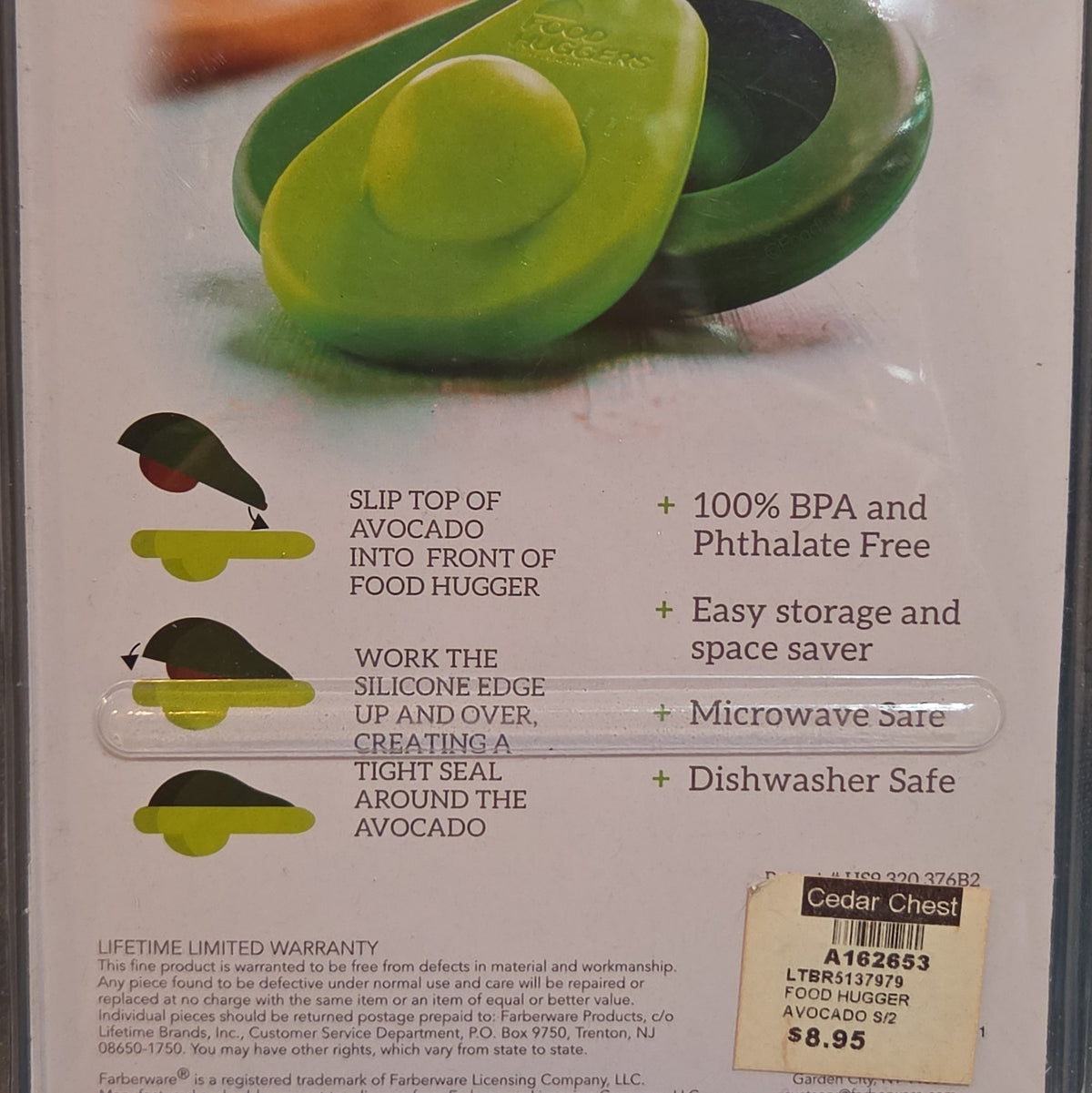 Farberware Food Huggers Silicone Avocado Saver 2-Pack BPA-Free
