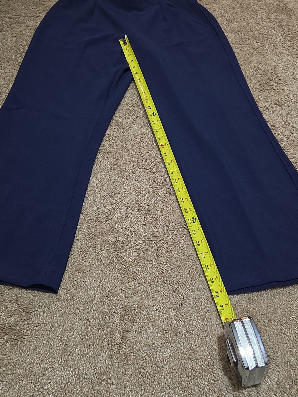 TravelSmith Pants Womens MP Navy Blue Wide Leg Stretch Travel Pull On Style 3212