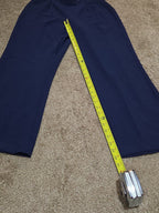 TravelSmith Pants Womens MP Navy Blue Wide Leg Stretch Travel Pull On Style 3212