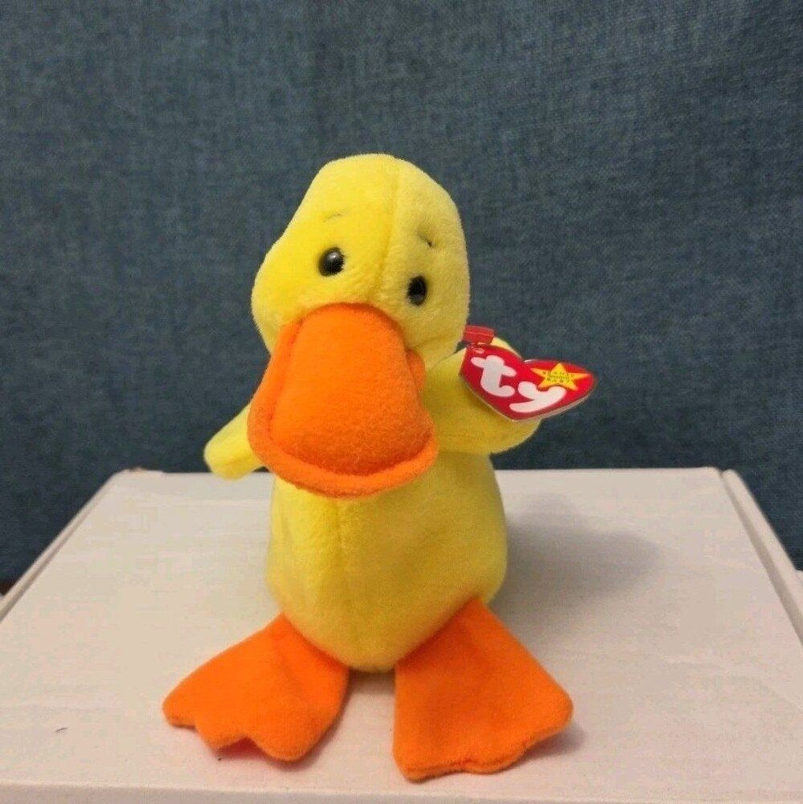 TY Beanie Baby QUACKERS the Duck 1994 Mint Plush Mint Tags Vintage Yellow Plush