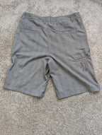 O'Neill Hybrid Boardshorts Men's Size 34 Gray Plaid Swim Trunks Walker Shorts