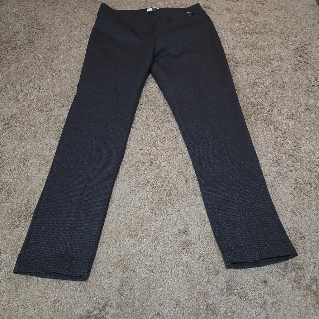 Calvin Klein Pants Womens M Black Slim Fit Ankle Stretch Elastic