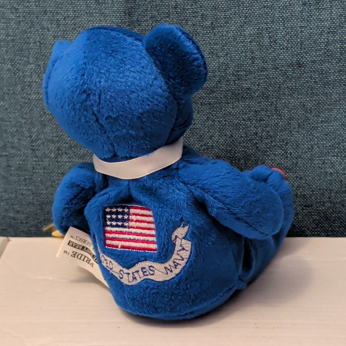 Tagged DOD Bear  Patriotic Plush Pride US Navy Bear 9" Vintage 1999 Military