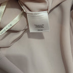 Anne Klein Blouse L Pink Tie Neck V-Neck Long Sleeve Career Top