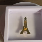 Paris Eiffel Tower Enamel Metal Brooch Vintage Pin