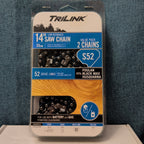 NEW TriLink S52 14" Replacement Saw Chain 2-Pack | 52 Drive Links .050" Gauge