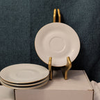 Set of 4 Sea Gull Fine China Saucers 6" | Jian Shang Gold Trim | Replacement