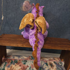 Ty Beanie Baby Legend Purple Dragon Plush Gold Wings 2003