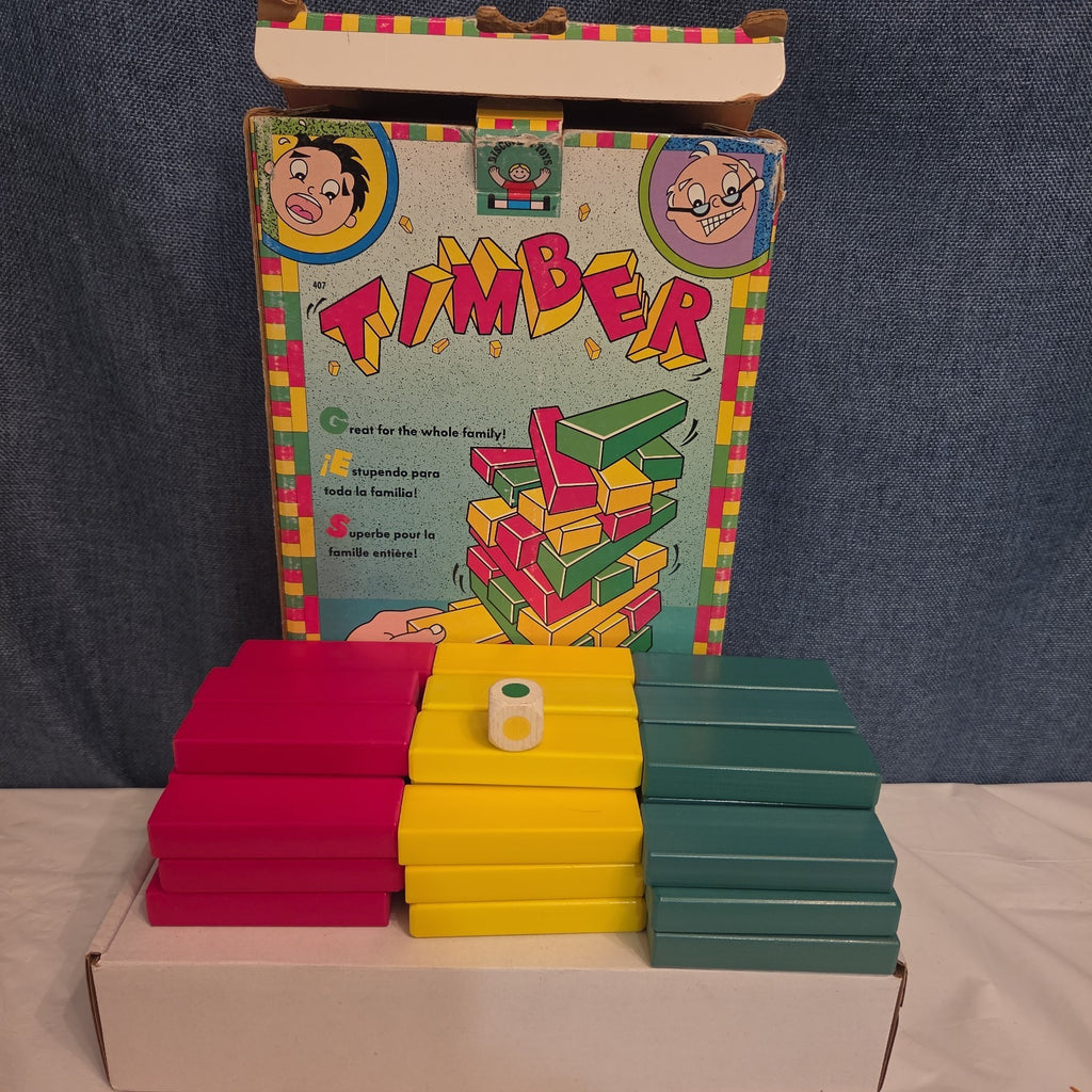 Vintage Discovery Toys Timber Wooden Block Stacking Game