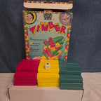 Vintage Discovery Toys Timber Wooden Block Stacking Game