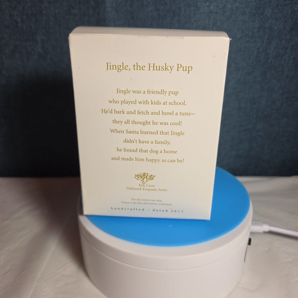 Hallmark Keepsake Jingle Husky Pup Sack Ornament 2011