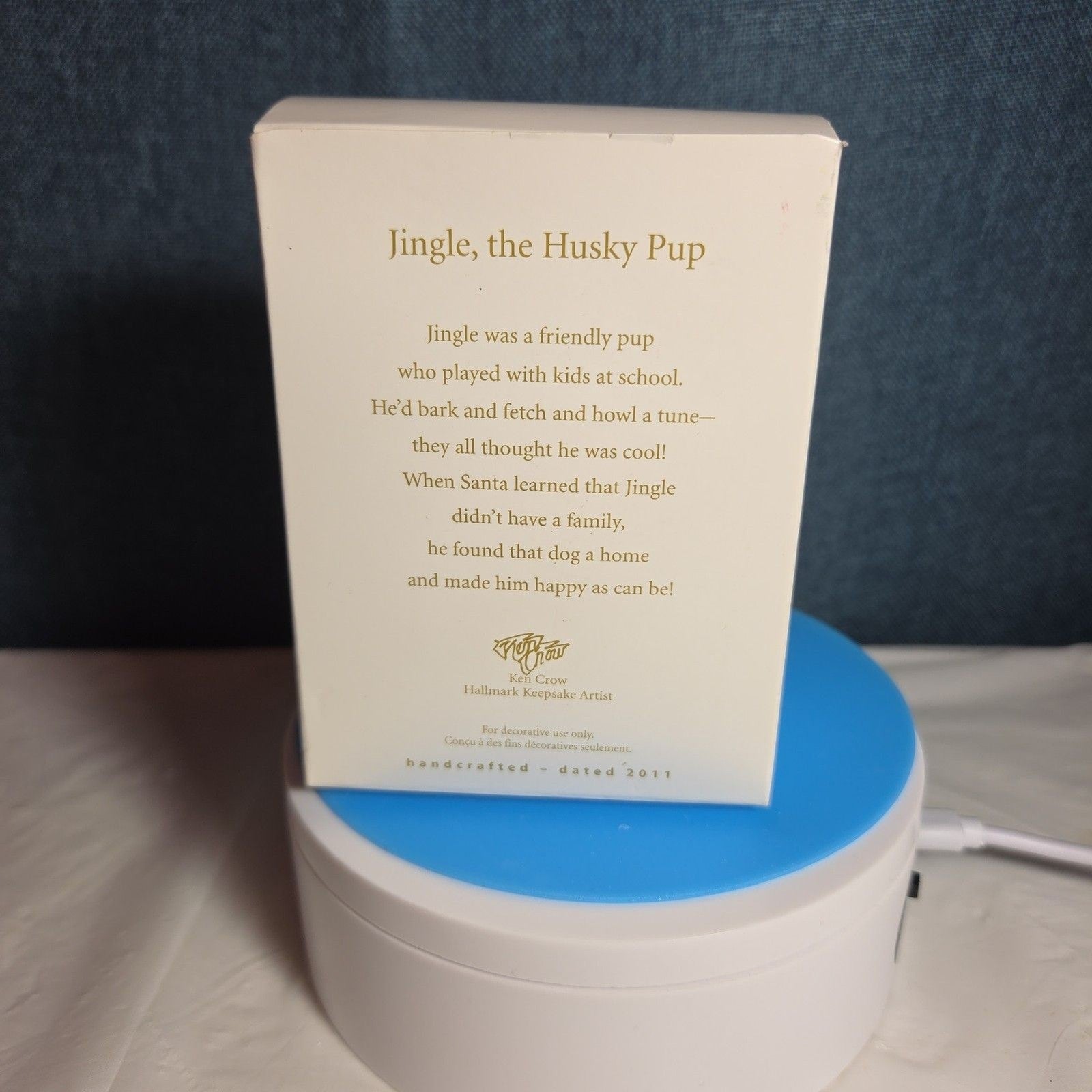 Hallmark Keepsake Jingle Husky Pup Sack Ornament 2011