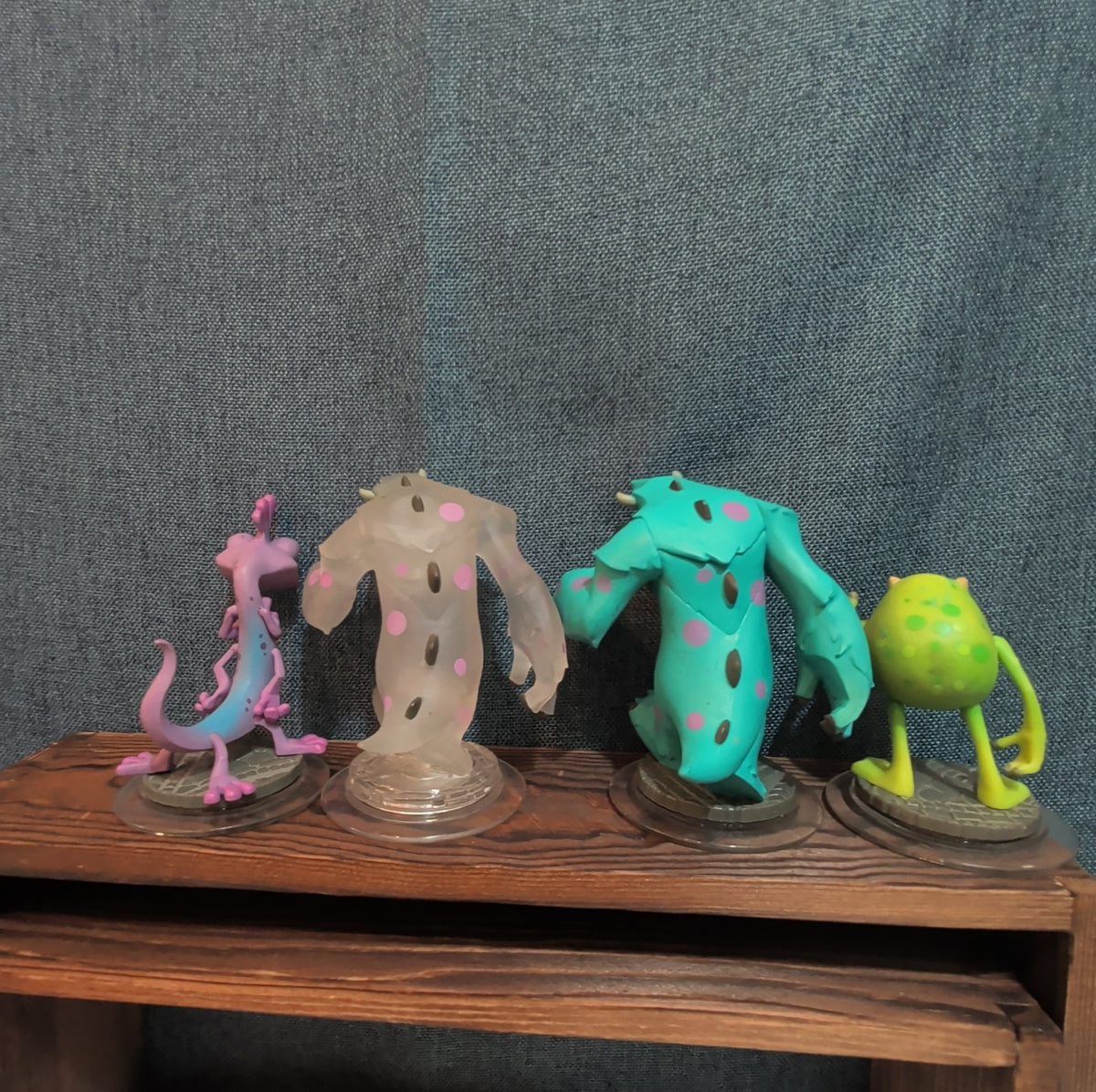 Disney Infinity Monsters Inc 4 Figure Lot Crystal Sulley Mike PVC Loose