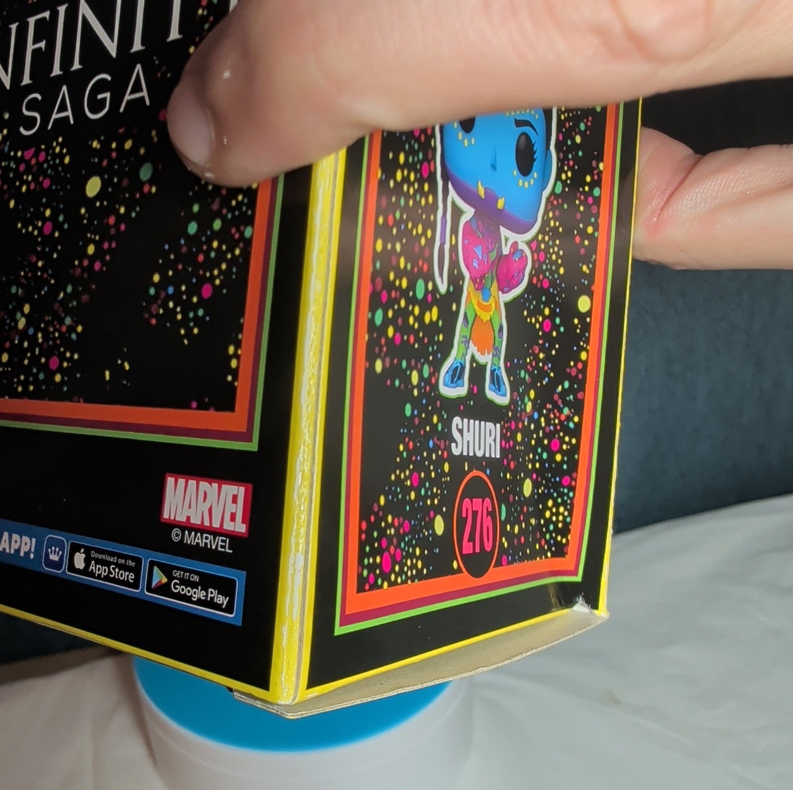 Funko Pop Marvel Shuri Blacklight Target Exclusive #276 in Box with Protector