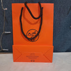 Hermes Small Orange Shopping Bag Authentic Paper Gift Tote Luxury Decor