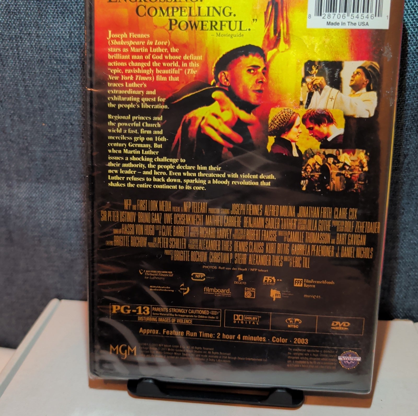 Luther DVD MGM Joseph Fiennes Christian History 2003 New Sealed 828706545461