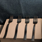 Set of 4 Hampton Silversmiths PORTFOLIO Glossy Salad Forks | 18/0 Stainless 208