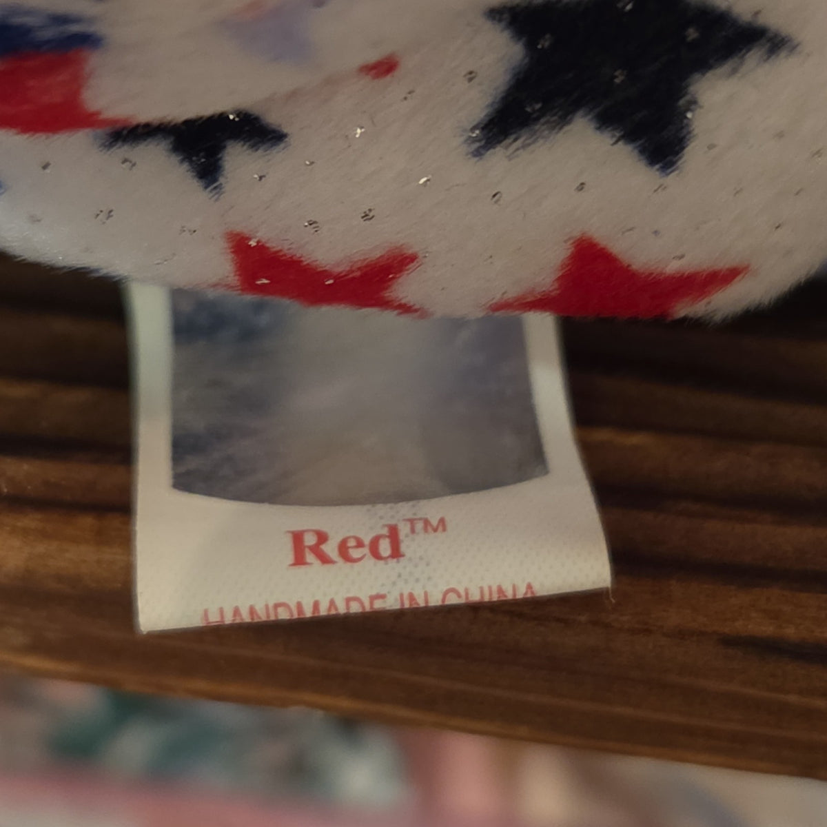 Ty Beanie Baby Red Patriotic Star Bear Plush 2003