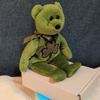 Ty Beanie Baby 2.0 Luckier the Irish Bear Green Shamrock 8" Plush