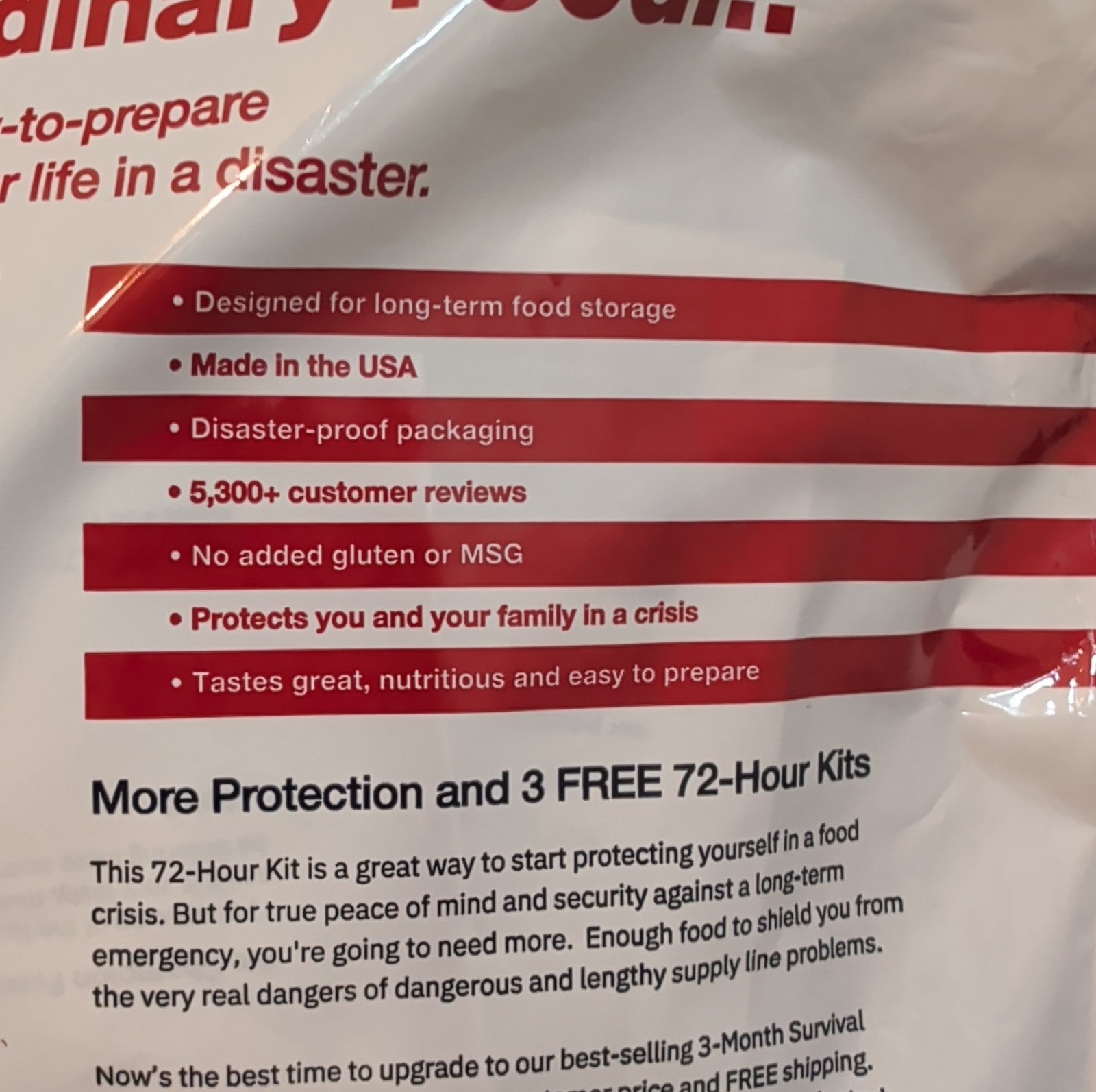 4Patriots 72-Hour Survival Food Kit Emergency MRE Supply