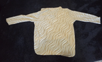 Michael Kors Blouse Gold Chain Link Print Wrap V-Neck Stretch Top L Gently Used
