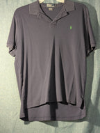 Vintage 90s Polo Ralph Lauren Shirt Men's L Navy Blue Green Pony Logo