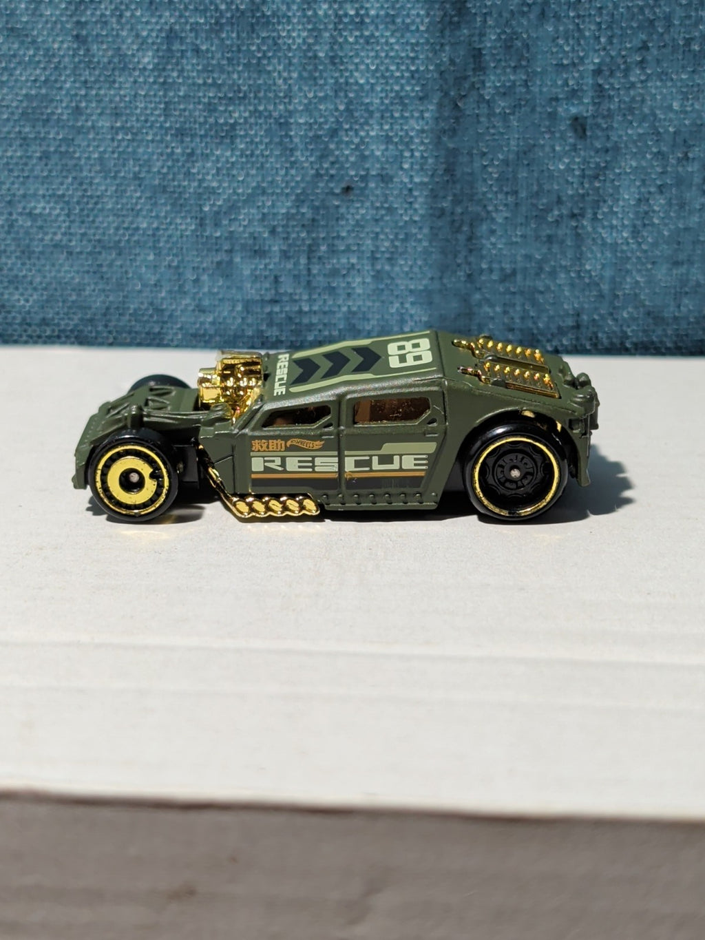 Hot Wheels Lethal Diesel | 2020 HW Rescue "Artichoke Green" | Matte & Gold