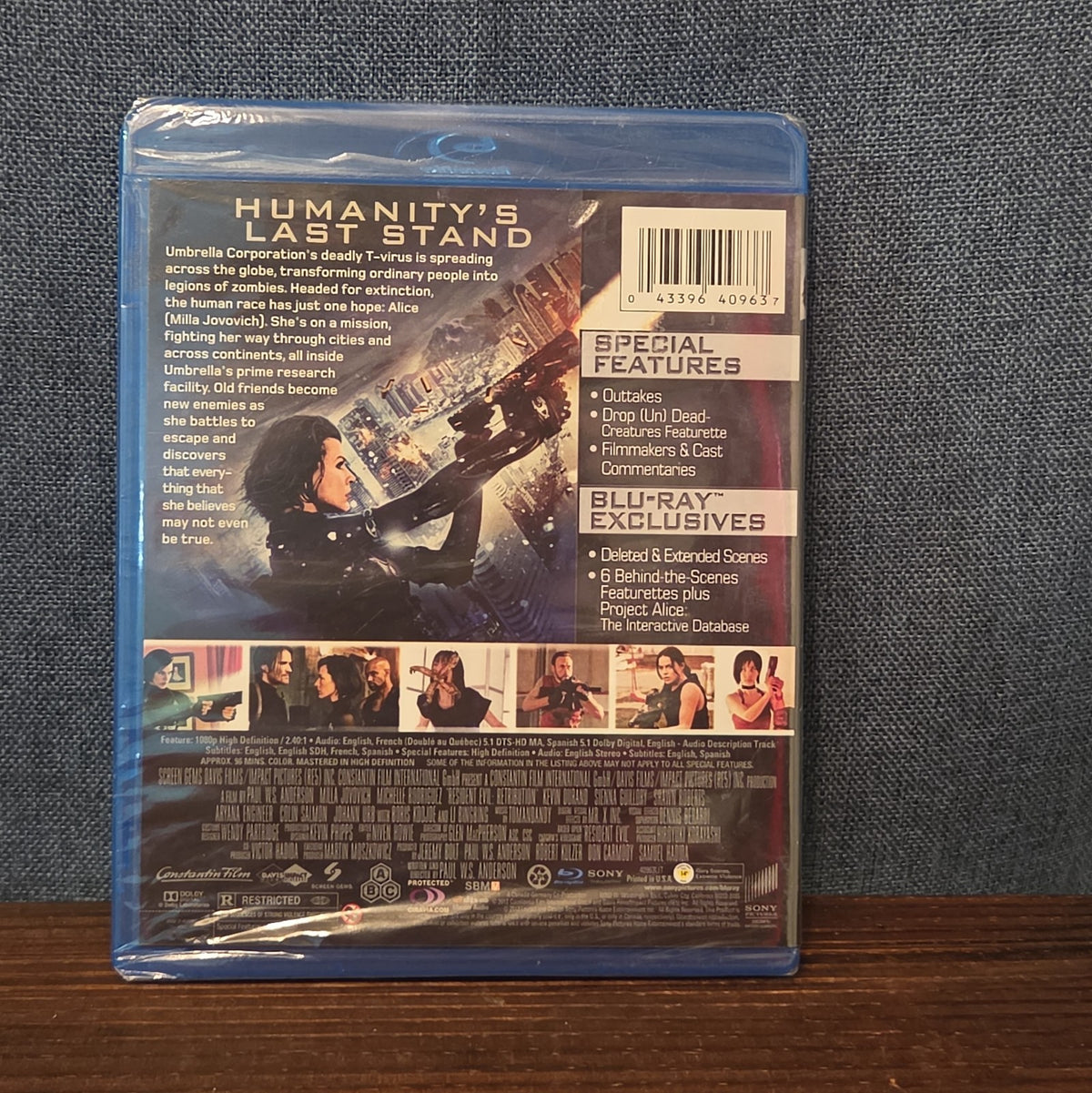 Resident Evil Retribution Blu-Ray Milla Jovovich