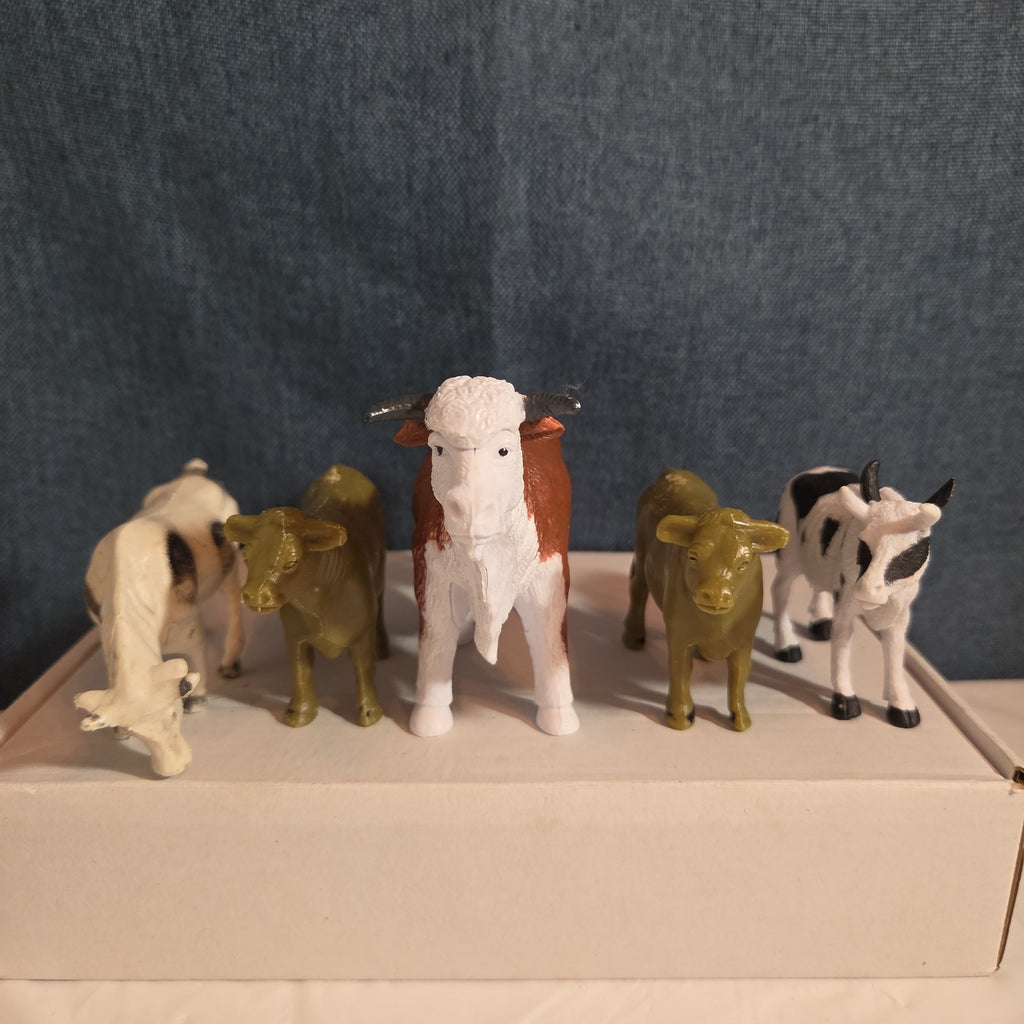 Plastic Animal Figures Toy Lot 24pc Safari Farm Zoo Animals