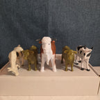 Plastic Animal Figures Toy Lot 24pc Safari Farm Zoo Animals